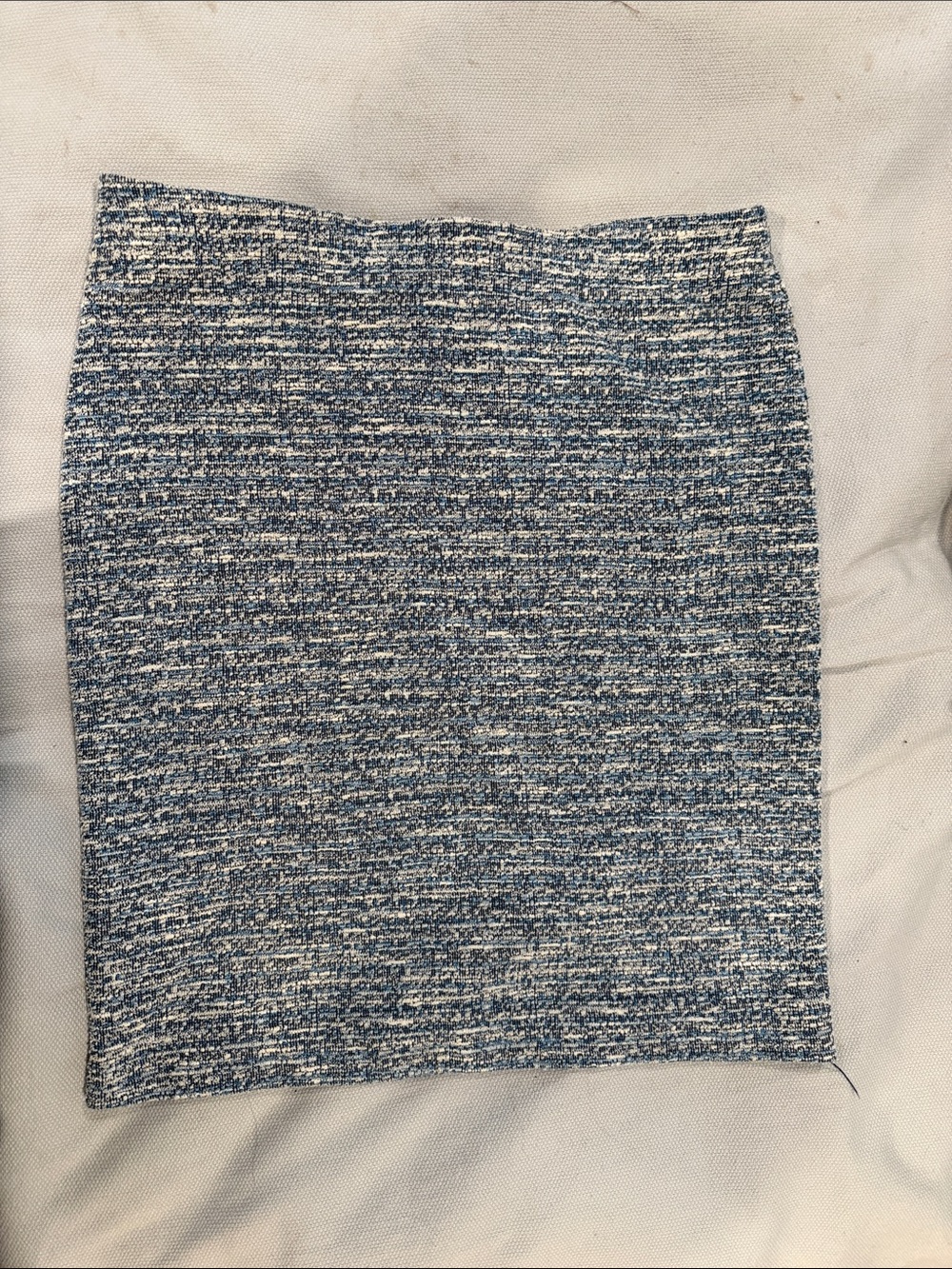 Ann Taylor Factory Blue and White Tweed Pencil Skirt